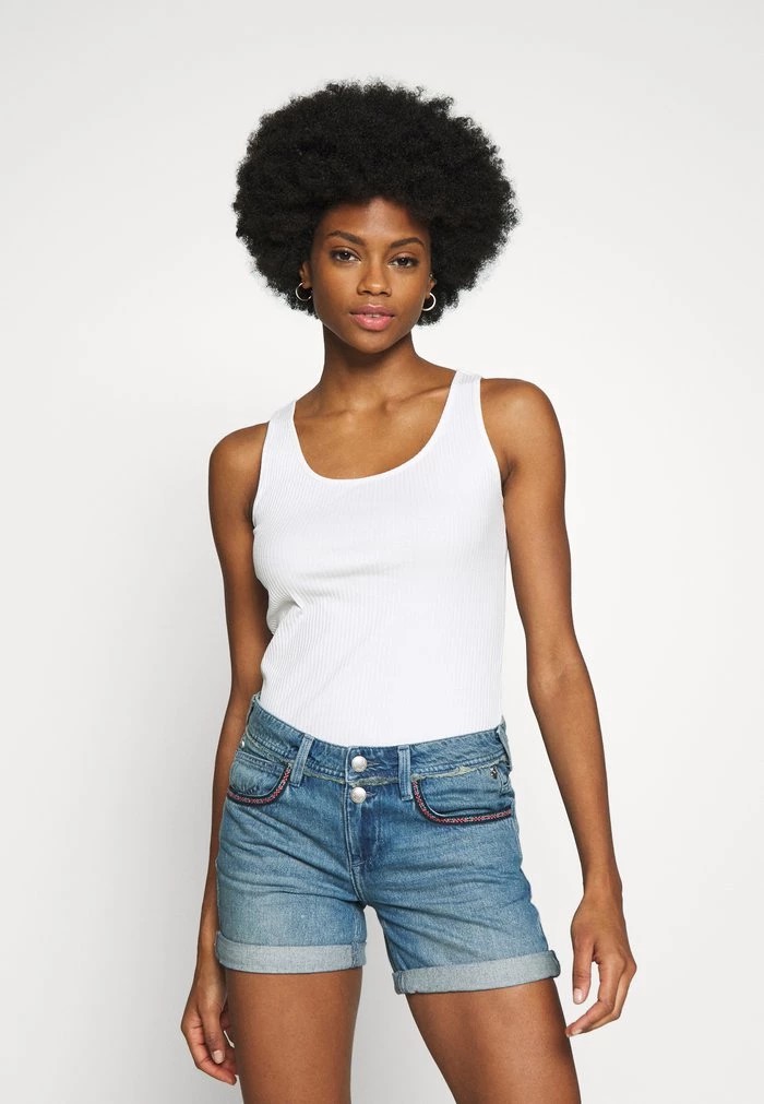 T-Shirt ANNA FIELD Anna Field Top Blanche Femme | EQQ-8899809